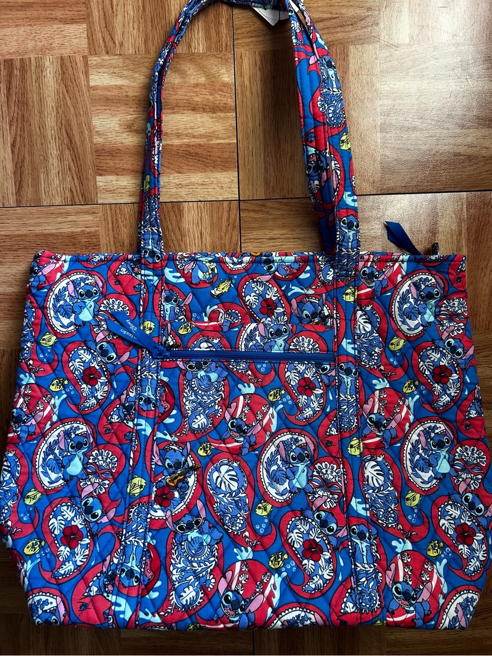 Vera Bradley Disney Stitch Surfing Blue large Tote Bag Summer New